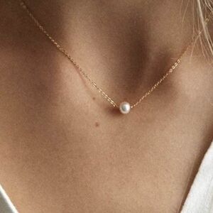 Ramala▪️Pearl Choker Necklace on 14K Gold Plated Chain